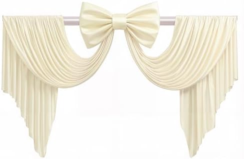 Large Beige Bow Decor, 47x24x118 Inches Giant Silky Ribbon Bows for Room Wall Decorations Oversized Coquette Stain Bow Party Decorations for Birthday Bridal Baby Shower Wedding Photo Booth Backdrop - Image 7