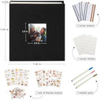 Vienrose Scrapbook Photo Album, 12x12 Inches, 60 Pages, Black - Image 2