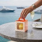 Restaurantware Pastry Tek 4.5 Inch Individual Cupcake Boxes 100 Polka Dots Cupcake Favor Boxes - Fits 1 With Window Orange Paper Cupcake Gift Boxes Built In Handle For Weddings Or Parties - Image 5