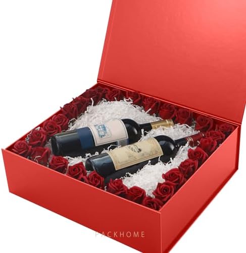 PACKHOME 3 Extra Large Red Gift Boxes Magnetic Lids 17x14.5x5.5in - Image 3