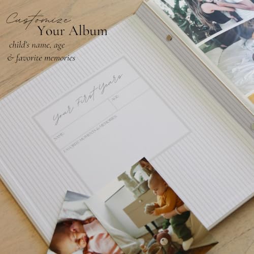 Baby Photo Albums 4x6 Pictures & Custom 2026 Year Linen Baby Scrapbook - Image 5