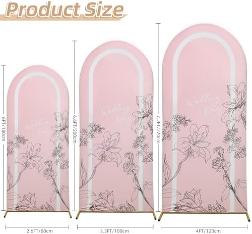 6.6FT Wedding Arch Cover – Stretchy Spandex Fabric Backdrop for Arch Stand - Image 4