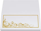 Scribble Vintage Swirl Place Cards, Gold, Set of 150, Pre-cut and Scored - Image 5