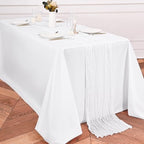 12 Pack White Table Runner 10Ft Cheesecloth Table Runner Rustic Gauze Table Runners Romantic Long Sheer Fabric Cheese Cloth Table Runners for Wedding Party Bridal Baby Shower - Image 3