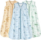 Yoofoss Baby Sleep Sack 6-12 Month 0.5TOG 100% Organic Cotton 2-Way Zipper by YOOFOSS