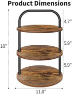 Cupcake Stand, 360° Rotating Wooden Cupcake Stand 3 Tier Large Dessert Table Display Set Cupcake Tower Tiered Tray Stand Serving Tray for Party Supplies Vendor Display Farmhouse Decor (2 Pack) - Image 3