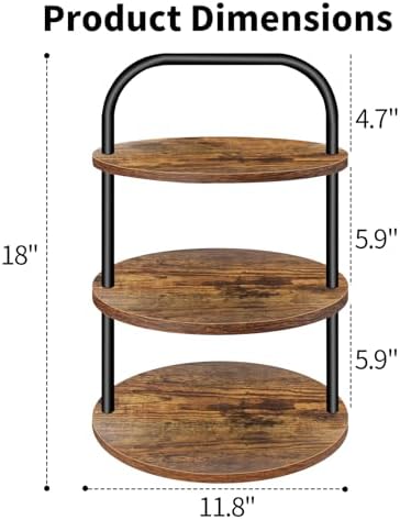 Cupcake Stand, 360° Rotating Wooden Cupcake Stand 3 Tier Large Dessert Table Display Set Cupcake Tower Tiered Tray Stand Serving Tray for Party Supplies Vendor Display Farmhouse Decor (2 Pack) - Image 3