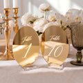 Novabright 1-10 Oval Wedding Table Number Plates with Transparent Stand by Unknown