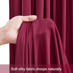 20ft x 15ft Burgundy Wrinkle Free Backdrop Curtains for Wedding Party Backdrops Curtain Drapes Fabric Decorations Photo Back Drop Cloth for Baby Shower Photography Stage Reception - Image 6