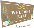 Big Dot of Happiness Boho Botanical Baby Shower Kraft Paper Banner, Greenery Welcome Baby Banner, Printed Brown Paper Party Sign Decoration – 1 Count - Image 4
