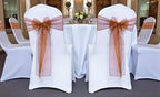 MDS Pack of 75 Organza Chair Sashes for Wedding & Event Décor – Bronze - Image 2