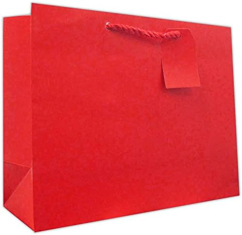 Jillson Roberts Solid Color Matte Gift Bag & Tissue Assortment, Gift Wrapping Supplies Multi-colored, Large-6 Count - Image 4