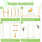 6FT Arch Backdrop Stand and Green Cover Set,Balloon Arch Stand - Image 6