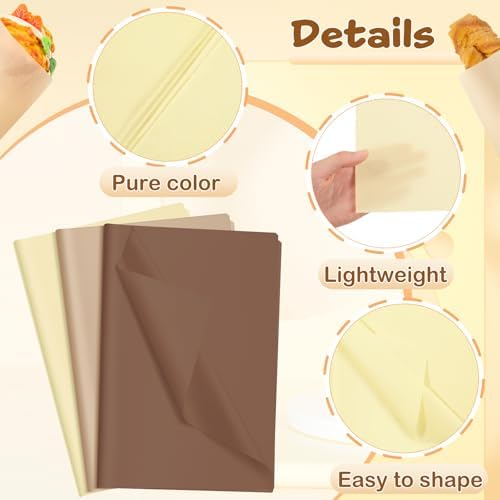 500 Sheets Kraft Brown Tissue Paper 15 x 20 Inch for Fall Harvest Gift Bags - Image 4