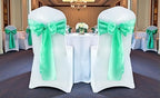 MDS® Pack of 100 Satin Chair Sashes for Wedding & Events – Mint - Image 2