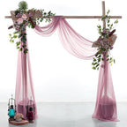 Pack of 2 Wedding Arch Drape Panel Fabric 30" x 40ft - Mauva - Image 2