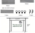 8FT x 4FT Adjustable Table Backdrop Stand Kit with Floral Garland, Balloons, Banners & Air Pump - Complete Party Decoration Set for Birthday, Anniversary, Wedding, Baby Shower - Image 3