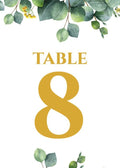 Eucalyptus Design Table Number Cards Double Sided Party Table Numbers for Reception Baby Shower Anniversary Birthday Bridal Party 5x7 100 Pcs by Unknown