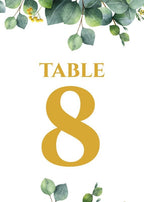 Eucalyptus Design Table Number Cards Double Sided Party Table Numbers for Reception Baby Shower Anniversary Birthday Bridal Party 5x7 100 Pcs by Unknown