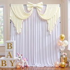 Ivory Large Bows for Backdrop Giant Bows Birthday Party Decorations Large Giant Bow Decor, Cream Giant Satin Bow Decoration for Wedding Baby Shower Birthday Photo Booth Room Decor 24"x16" - Image 7