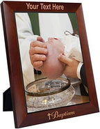 PersonalizationStreet - Religion Occasions: Baptism Personalized 5" x 7" Vertical Dark Walnut Wood Photo Frame with Free Custom Engraving, Shipping and Photo Print of Your Special Photograph by PersonalizationStreet%C2%AE