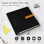 Spbapr Large Photo Album Self Adhesive Magnetic Scrapbook,DIY Scrapbook Album for 4x6 5x7 8x10 Picture,40 Pages Linen Cover Memory Book for Wedding Family Baby Pets, with Metallic Pen and Scraping - Image 4