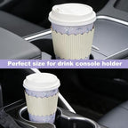 50 Pack 16oz Vintage Purple Floral Disposable Coffee Cups with Lids & Sleeves – Premium Paper for Mother's Day, Wedding, Birthday, Brunch, Cafés,Party Supplies - Image 7
