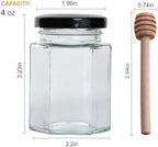 30 Pack 4oz Honey Jars with Black Lids & Bee Pendants - Image 2