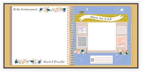 Lucy Darling Golden Blossom Baby Memory Book – First Year Journal, 5-Year Milestone Scrapbook & Photo Album – Floral Keepsake for Baby Girls – Thoughtful Memory Book, Mom Gift - Image 2