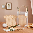 Baby Shower Prizes for Game Winners Bodysuit Shaped Cheese Board Gift with Spoons Butter Spreaders Gift Bags Kitchen Towels Bridal Shower Party Favors for Guests (Bodysuit Shaped, 4 Sets) - Image 2