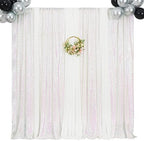 Poise3EHome White Iridescent Sequin Backdrop Curtains,4 Panels 2FTx8FT Glitter Background for Party Birthday Party Baby Shower Wedding Christmas Thanksgiving Halloween Holiday Festival Decor - Image 2