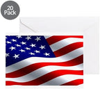 CafePress Us Flag Greeting Cards Greeting Card (20-pack), Note Card with Blank Inside, Birthday Card Matte - Image 5