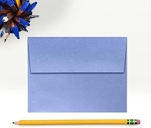 LUXPaper A2 Invitation Envelopes (4 3/8 x 5 3/4) - Vista Blue Metallic (250 Qty.) - Image 4
