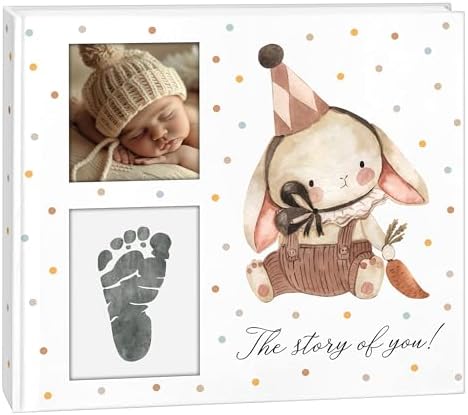 Baby Book Keepsake for New Born First 5 Years, Baby Memory Book with 24 Monthly Milestone Stickers, Memory Book & Baby Photo Album from Pregnancy to Age 5, Gender Neutral Gifts for Baby Shower by Unknown