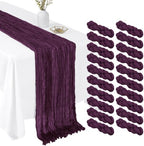 20 Pack Dark Purple 17 x 108 Inch Cheesecloth Table Runner - Boho Gauze Sheer Fabric for Wedding Baby Shower Party Home Decor by Unknown