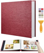 Large Photo Album Self Adhesive Scrapbook Album for 4x6 5x7 8x10 Pictures DIY Photo Book for Wedding, Anniversary, Christmas, Baby Shower, Ideal for Preserving Precious Moments by HoneyTolly