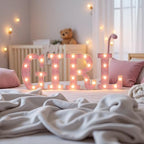 Pink Glitter GIRL Letters for Baby Shower Decorations - Girl Theme LED Light Up Letters, Battery Powered Party Centerpieces for Tables, Wall & Room Decor - Image 7