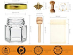 Adabocute Honey Pot, Mini Honey Jars w/Dippers, Glass Jars 1.5oz 40 Pack - Image 4
