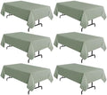 sancua 2 Pack Sage Green Tablecloths 60x102 Inch for 6 Feet Rectangle Tables by sancua