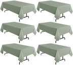 sancua 2 Pack Sage Green Tablecloths 60x102 Inch for 6 Feet Rectangle Tables by sancua
