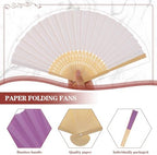 Yinkin 160 Pack Folding Hand Fans Bamboo for Party Favors, Multi Colors - Image 5