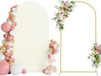 Wokceer 7.2FT Arch Backdrop Stand and Cover Set,Arch Stand with Ivory Cover by Wokceer