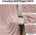 10x12 ft Dusty Pink Backdrop Curtains for Weddings, Birthdays and Photos - Image 6