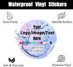 Custom Stickers - Personalized Labels for Weddings, Birthdays, and Business Logos. Waterproof, Fade & Heat Resistant, Cold Resistant. Pack of 100-1000. (Wreath 5, 4 Inch) - Image 4