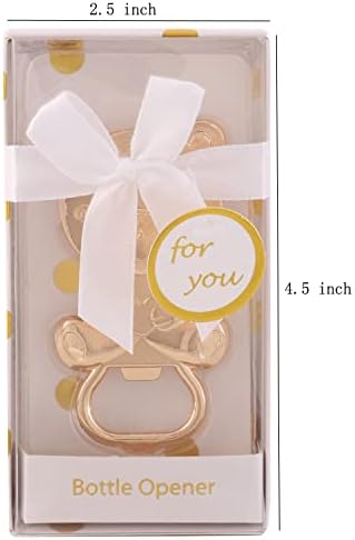 24 Pack Bear Bottle Opener Baby Shower Favors for Guest, Metal Beer Bottle Opener for Baby Shower Souvenirs/Decor/Gift Supplies,Baby Shower Party Favor (White, 24) - Image 3