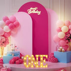 Pink Arch Backdrop Cover Set of 3 Wedding Arch Covers Stretchy Backdrop Baby Shower Birthday Party Hot Pink Arch Cover 6.6FT 7.2FT 8FT Hot Pink Arch Stand Cover Spandex Bridal Shower Decoration by LittleFunny