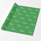 MyPupSocks Personalized Text Wrapping Paper, Custom Logo Gift Wrapping Paper Roll with Printed Name Green for Friend Grandma Grandpa Birthday Wedding Christmas Gifts 5 Rolls - Image 2