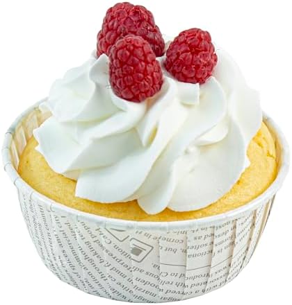 Restaurantware 5 oz Round Paper Newsprint Large Baking Cup, 200 Pack - Image 2