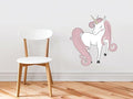 Unicorn Fabric Wall Decal - Hand Drawn Unicorn Magic Peel and Stick Wall Decor, Horse and Pegasus Decoration, Children's Room Nursery by Sunny+Decals