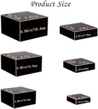 Metal Buffet Risers,6PCS Food Risers for Buffet Table 5in to 10in Display Stand for Catering Dessert Black Cube Boxes Nesting Risers with Hollow Bottoms (Matte black, 6P-Square(5IN to 10 IN)) - Image 5